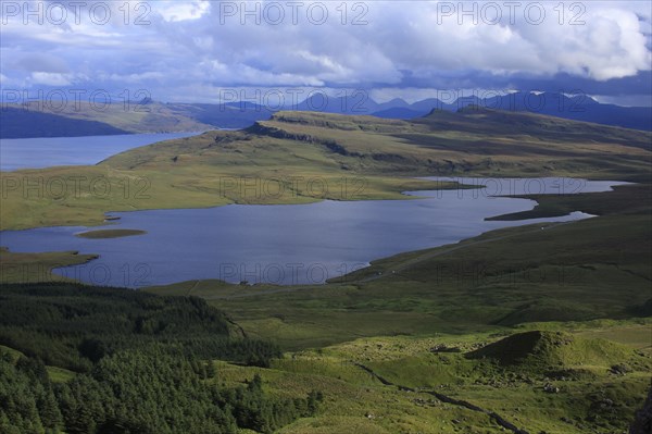 View of upland landscape with loch
