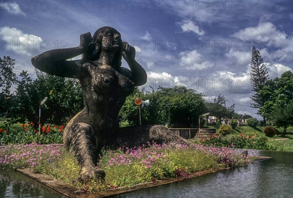 Statue of Yakshi in Malampuzha garden near Palakkad or Palghat