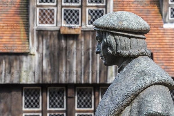 Bust of the Spanish humanist and scholar Juan Luis Vives in Bruges