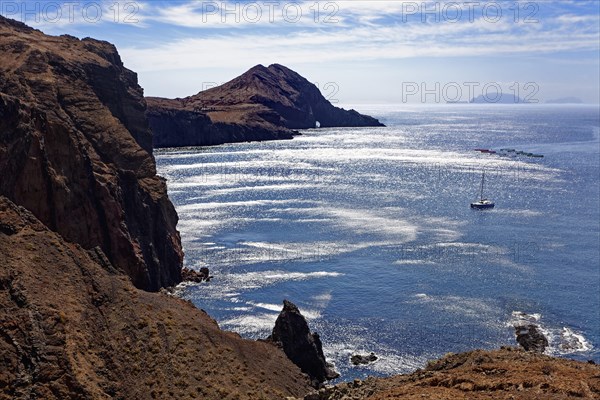 View from the hiking trail on Cape Ponta de Sao Lourenco