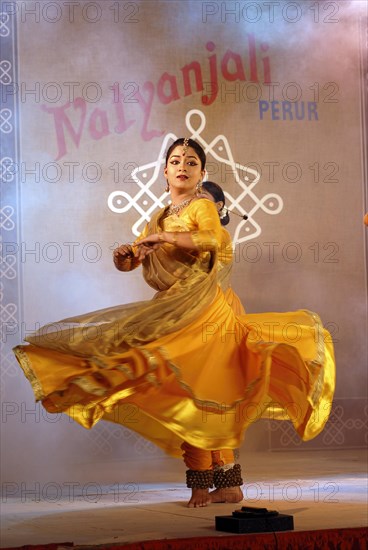 Kathak dance in Natiyanjali festival in Perur temple