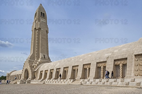 Douaumont Ossuary and Military Cemetery for French and German soldiers of the First World War who died in the Battle of Verdun