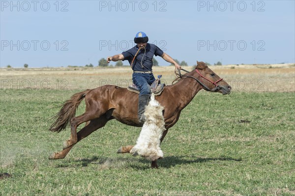 Traditional Kokpar or Buzkashi in the outskirts of Gabagly National Park