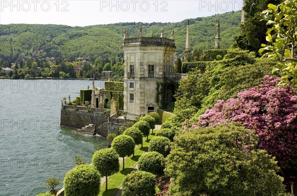 Italian terraced garden on the lake