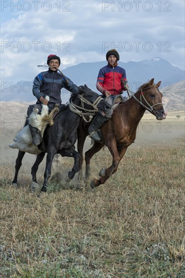 Traditional Kokpar or Buzkashi in the outskirts of Gabagly National Park