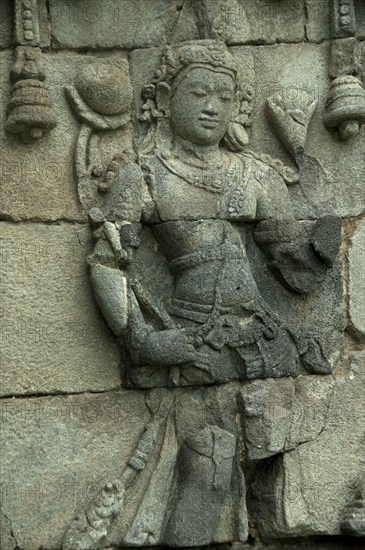 Reliefs on Buddhist temple walls