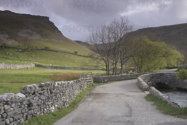 View of steep-sided valley