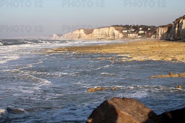 View of the coast and chalk cliffs