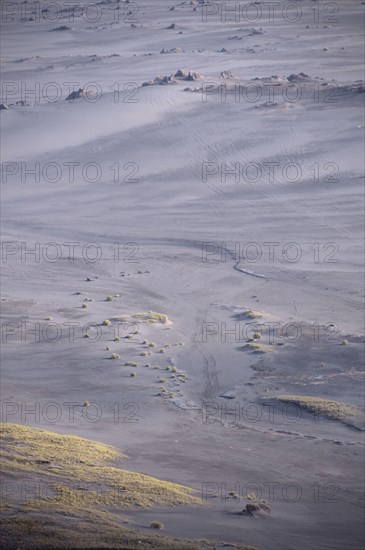 Sand plain surrounding volcanoes