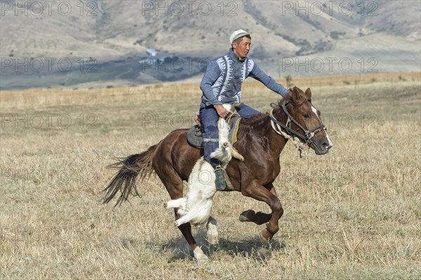 Traditional Kokpar or Buzkashi in the outskirts of Gabagly National Park