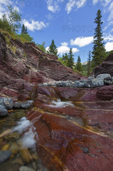 Sedimentary argillite mineral layers in Lost Horse Creek