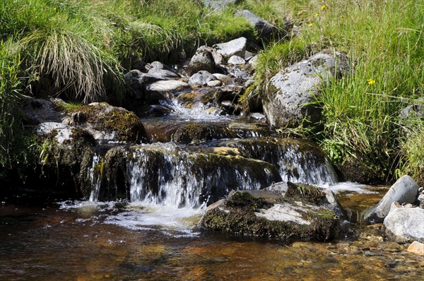 Cascades on small mountain burn