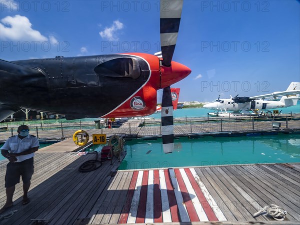 Pontoon with seaplanes