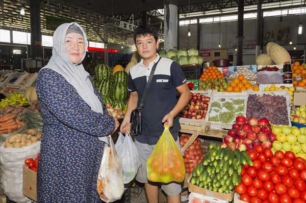 People buying vegetables