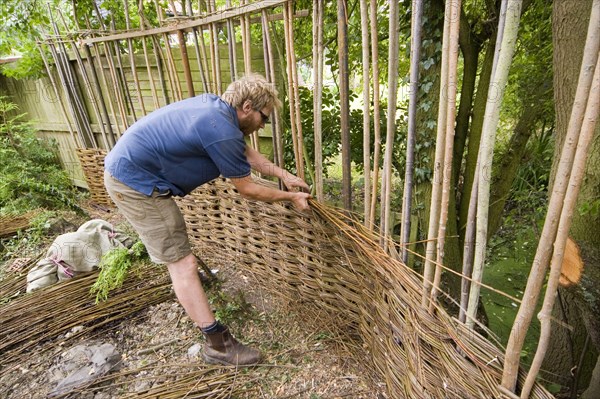 Building a willow garden fence