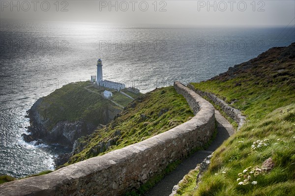 View of coastline and lighthouse