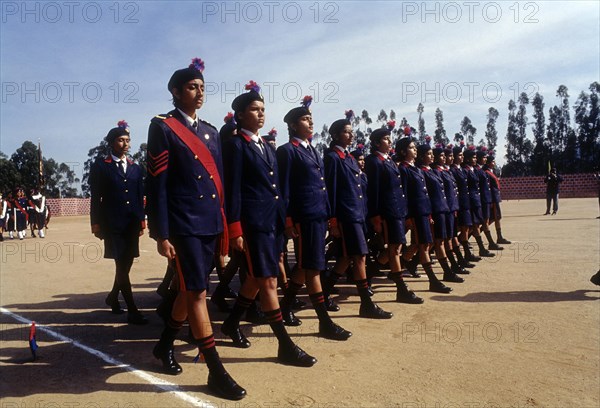 Girl Students participating Founder's Day Parade