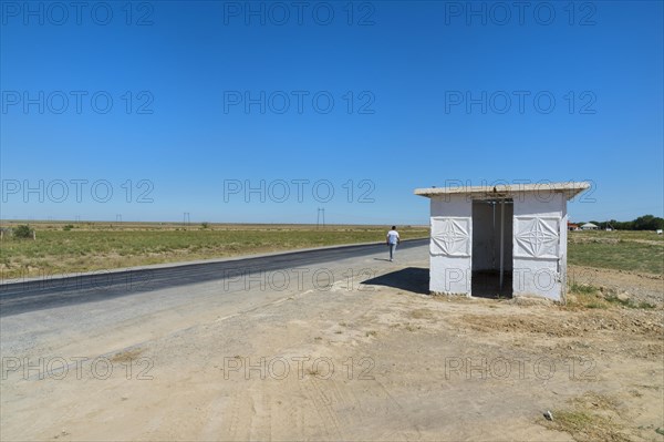 Bus stop in a lonely place