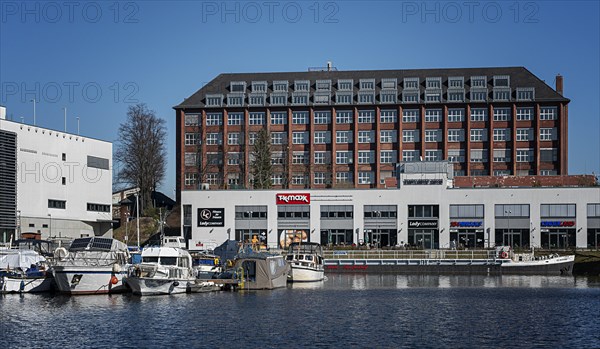 Shopping centre at the old industrial site of Tempelhofer Hafen