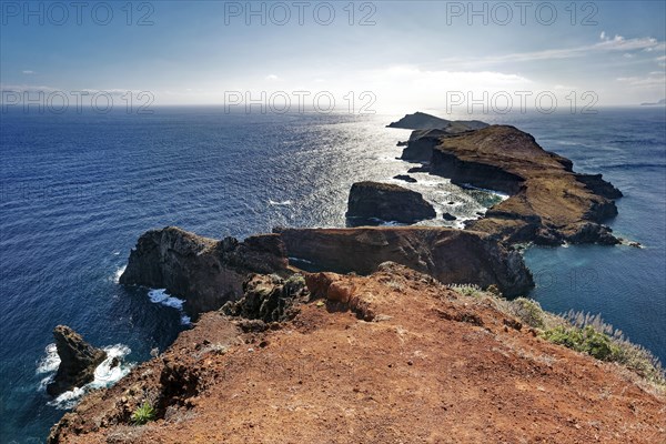 View at the end of hiking trail on Cape Ponta de Sao Lourenco