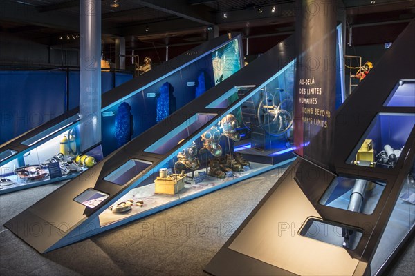 Diving equipment at the Cite de la Mer