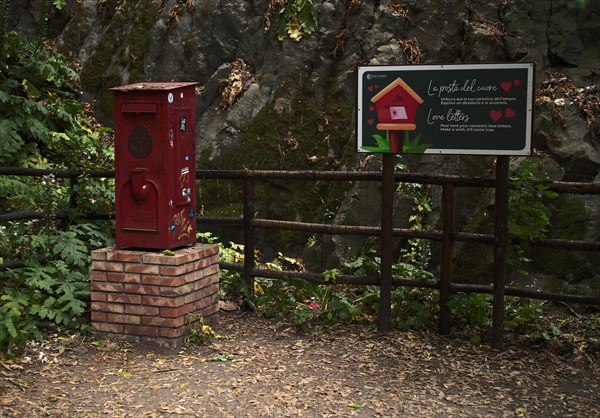 Sign and letterbox for love letters