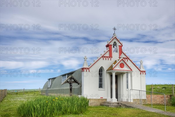 Nissen huts converted to chapel by Italian prisoners of war during World War II