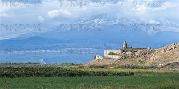 Khor Virap Monastery and Apostolic Church at the foot of Mount Ararat