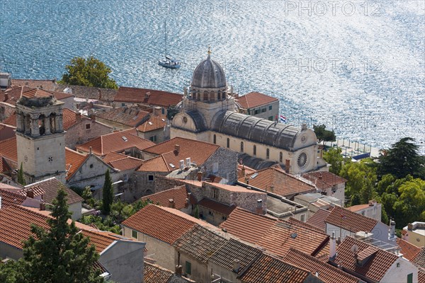 View of town with Cathedral of St. Jacob