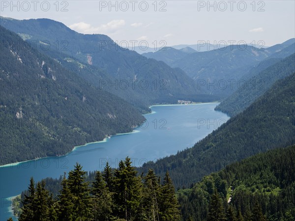 View from the Naggler Alm to the Weissensee