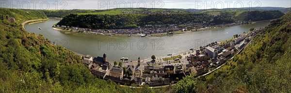 Rhine Valley Panorama with St. Goarshausen and St. Goar