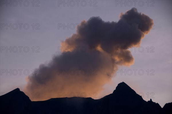 Volcanic eruption and ash cloud