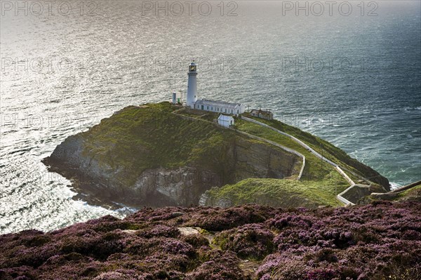 View of coastline and lighthouse