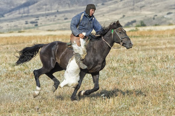 Traditional Kokpar or Buzkashi in the outskirts of Gabagly National Park