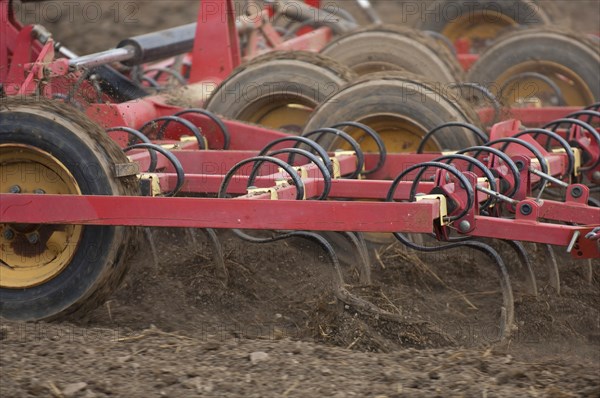 Close-up of harrows