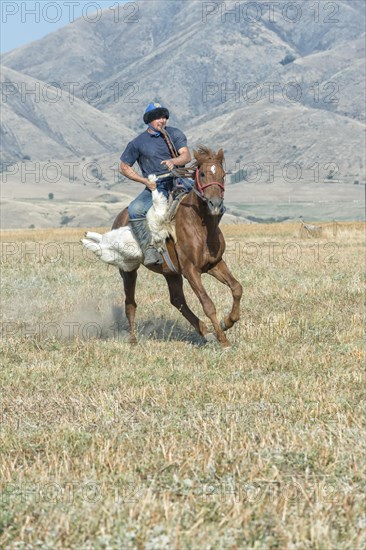 Traditional Kokpar or Buzkashi in the outskirts of Gabagly National Park