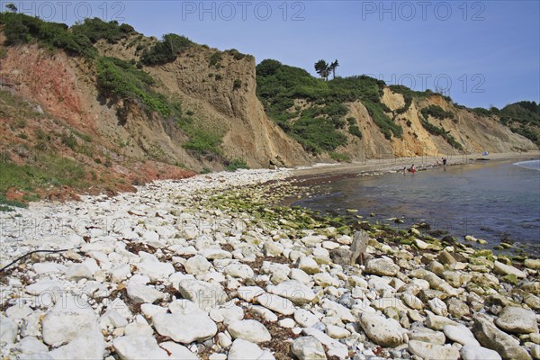 Chalk rocks on beach