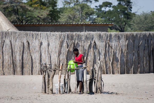 Woman fetching water