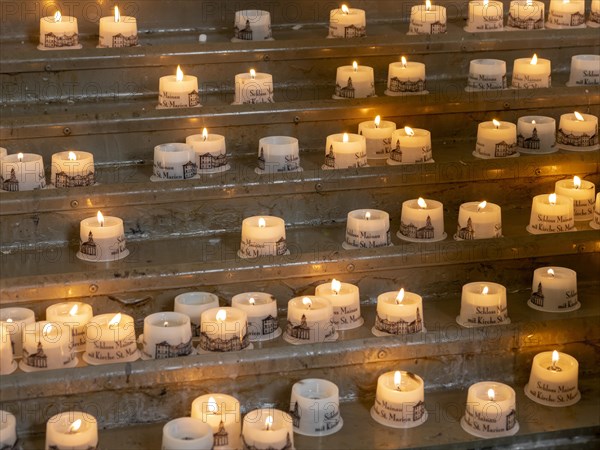 Candles in the Castle Church of St. Mary