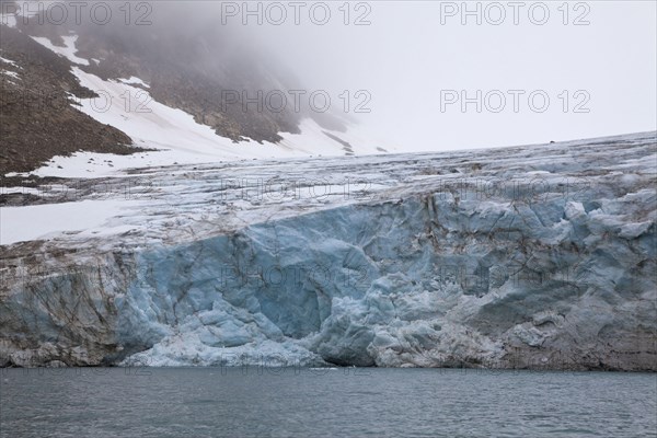 View of coastal glacier terminus