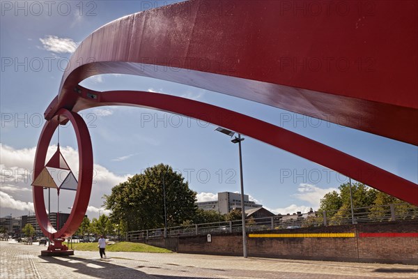 Waterfront steel sculpture