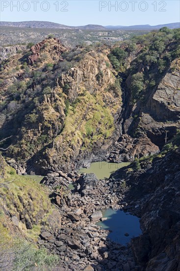 Ruacana Falls without water