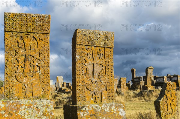 Medieval Khachkars carved memorial stele