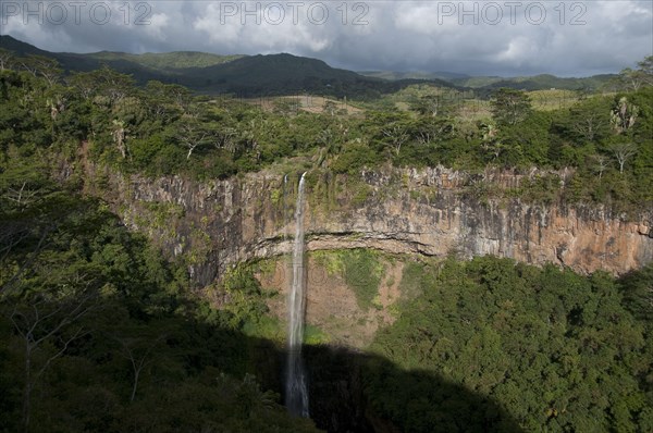 Chamarel Waterfall from St. Denis and Viande Salee Rivers