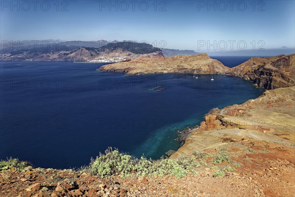 View from the hiking trail on Cape Ponta de Sao Lourenco