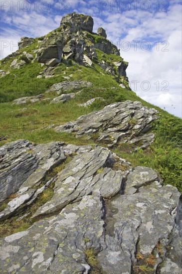 Rock formations in the dry valley