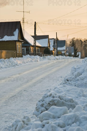 Snow covered road