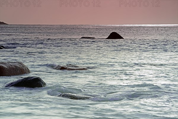 Sunset at Anse Lazio