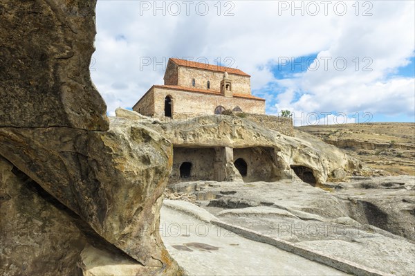 Christian Prince's Basilica from the 10th century with a view of the cave town Uplistsikhe