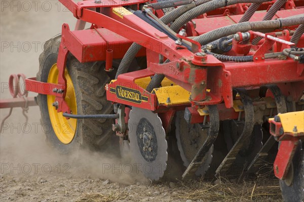 Close-up of Vaderstad seeder